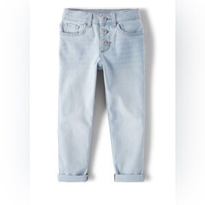 Girls Button Front Mom jeans - Tessa wash